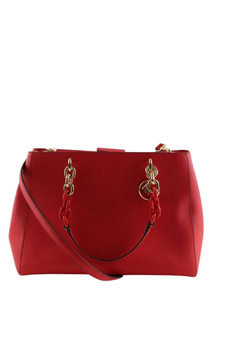 Sac à main en cuir rouge