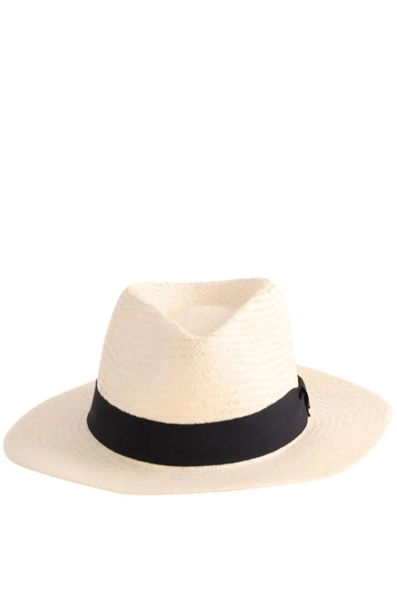 Panama Other Brand Ecru en Osier, taille M - Seconde Main