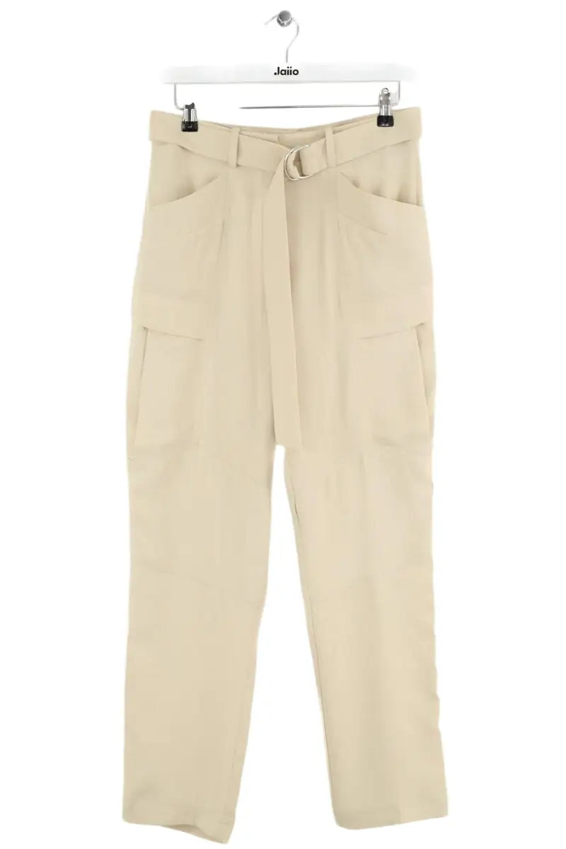 Pantalon droit Barbara Bui Ecru en Polyester, taille M - Seconde Main