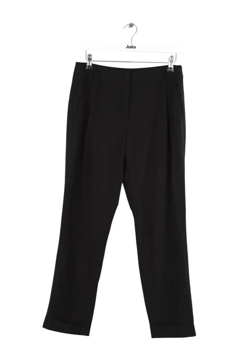 Pantalon droit Max Mara Noir en Synthétique, taille S - Seconde Main