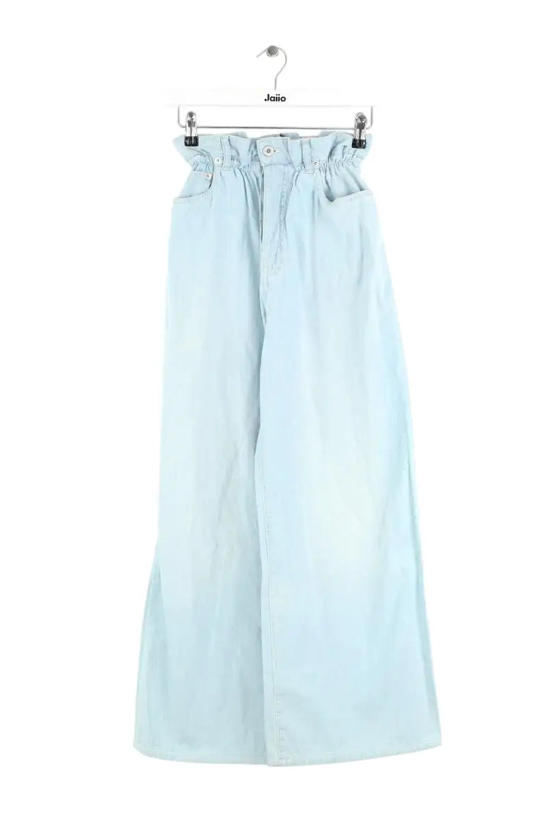 Pantalon large Miu Miu Bleu en Coton, taille 4XL - Seconde Main