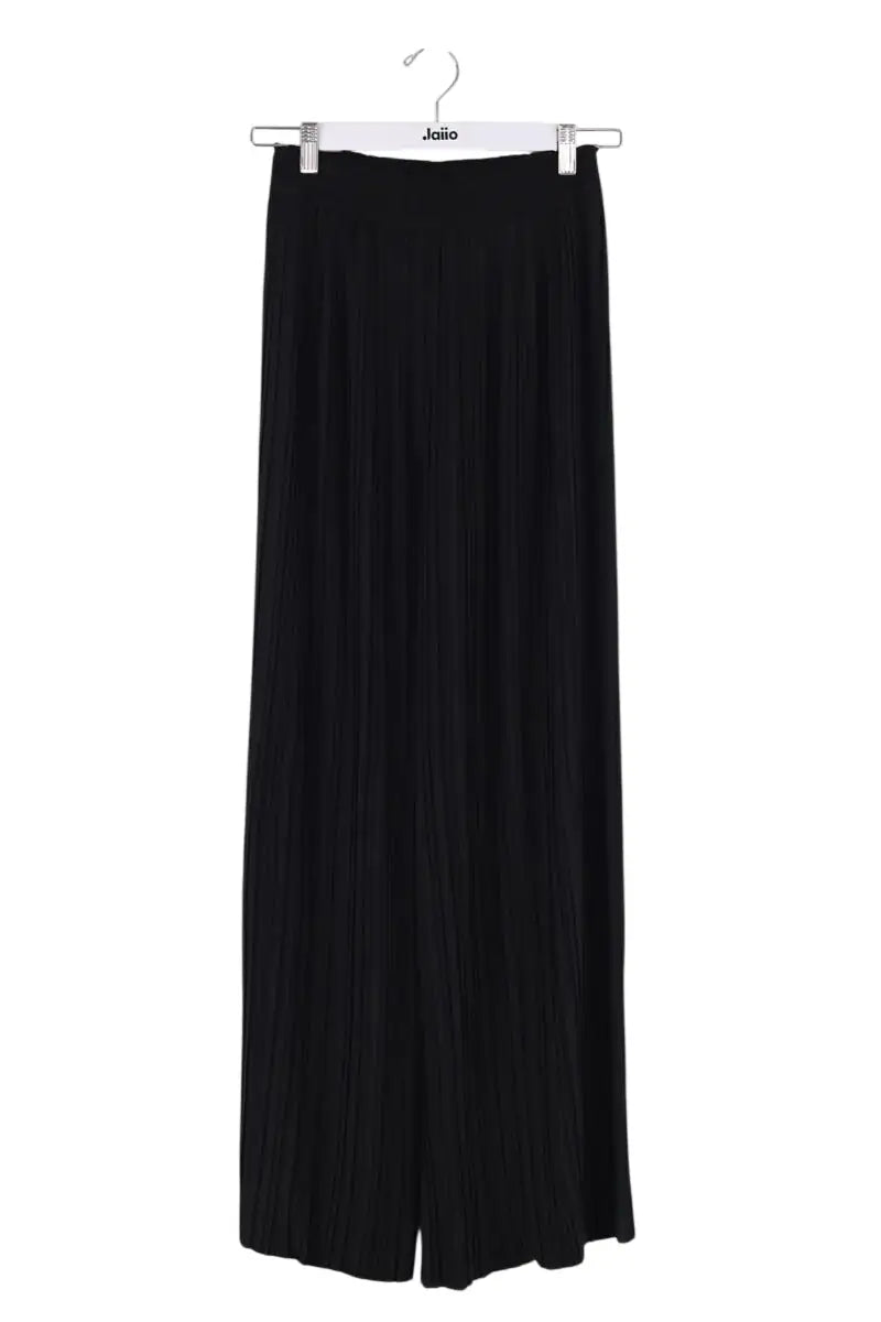 Pantalon large Sézane Noir en Synthétique, taille S - Seconde Main