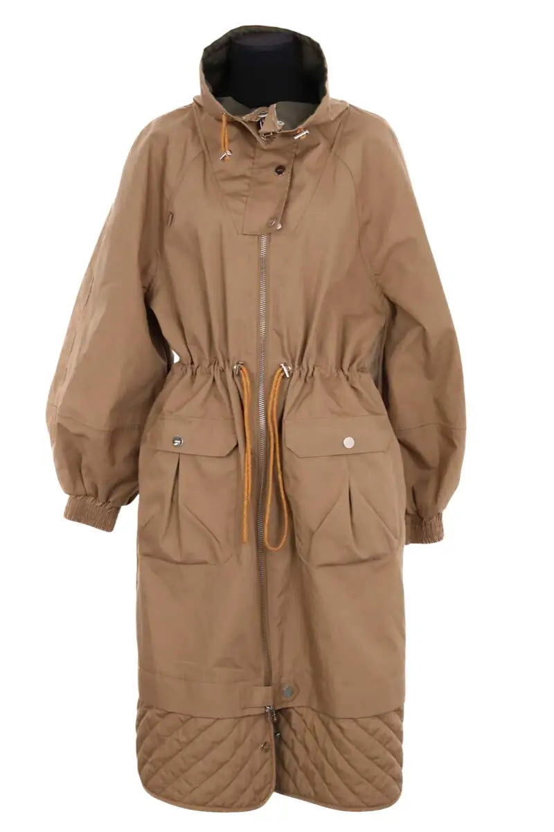 Parka Ganni Camel en Synthétique, taille XXS - Seconde Main