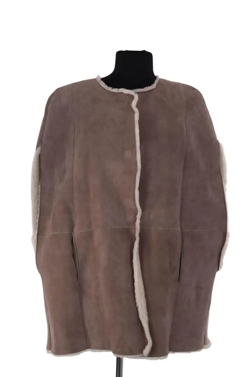 Peau Lainée Ba&Sh Gris en Cuir, taille S - Seconde Main