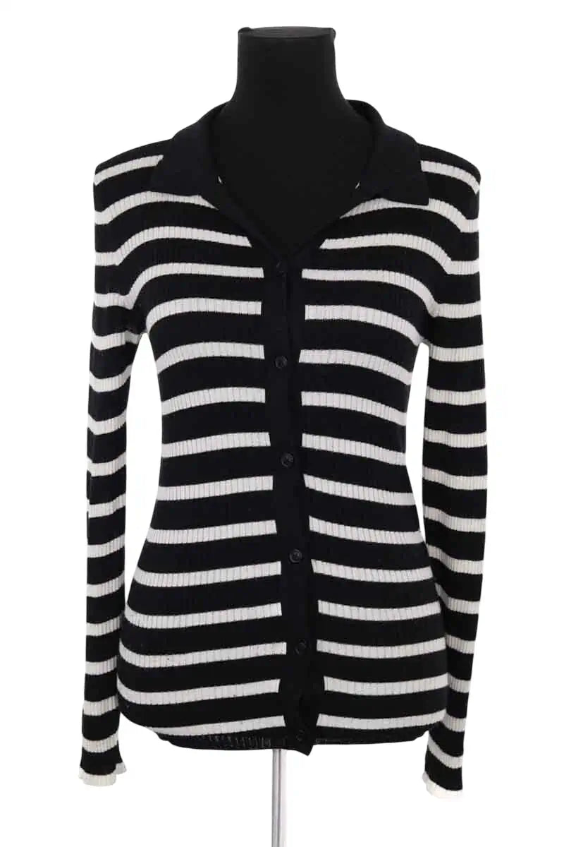 Pull Kujten Noir en Soie, taille M - Seconde Main