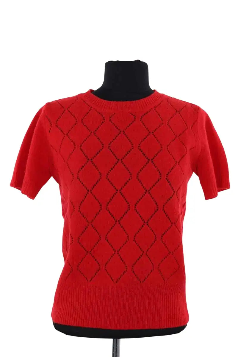Pull Tara Jarmon Rouge en Laine, taille S - Seconde Main