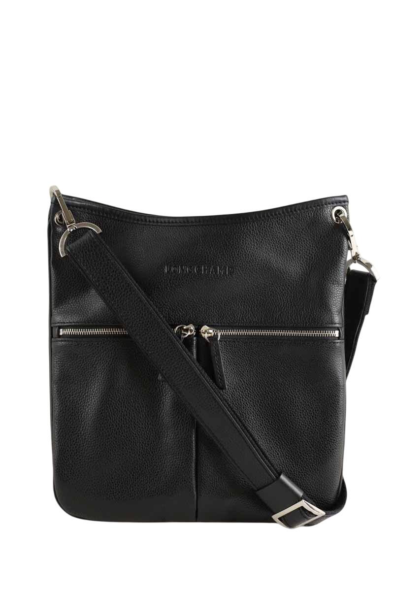 Sac à bandoulière en cuir noir