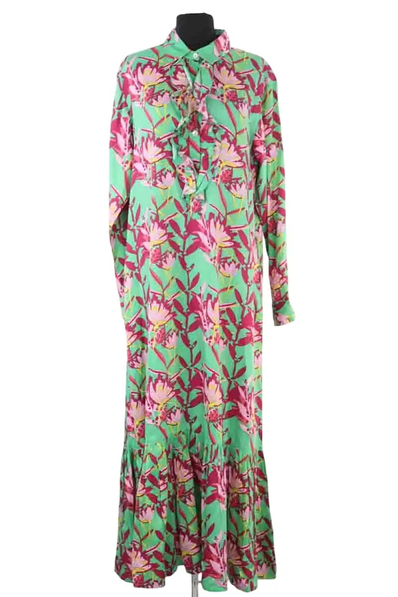 Robe AML Paris Vert en Soie, taille XL - Seconde Main