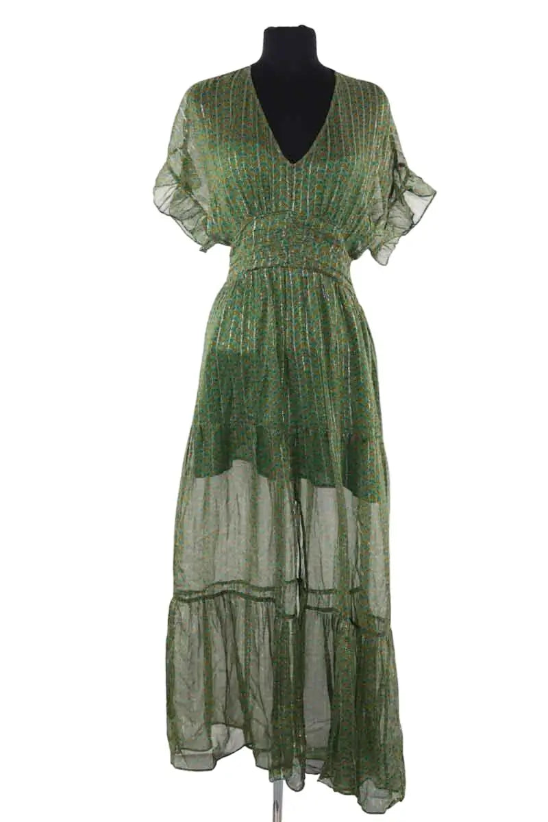Robe Ba&Sh Vert en Synthétique, taille XS - Seconde Main