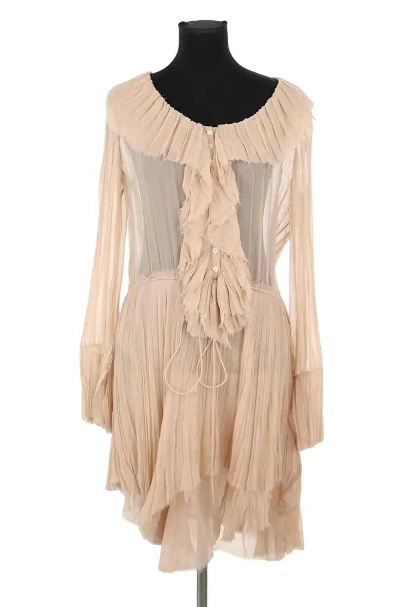 Robe Chloé Beige en Soie, taille S - Seconde Main