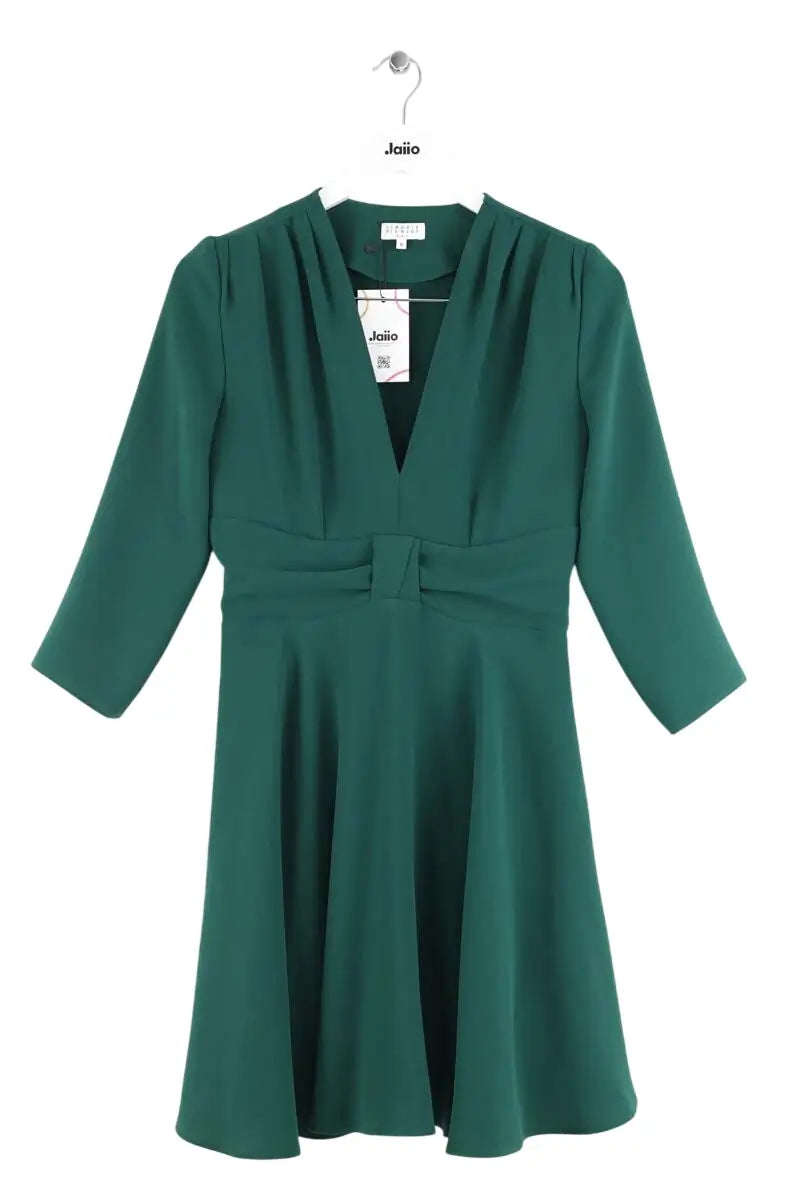 claudie pierlot green dress Sage A-line Off The Shoulder Corset Dress – Lisposa main image 1