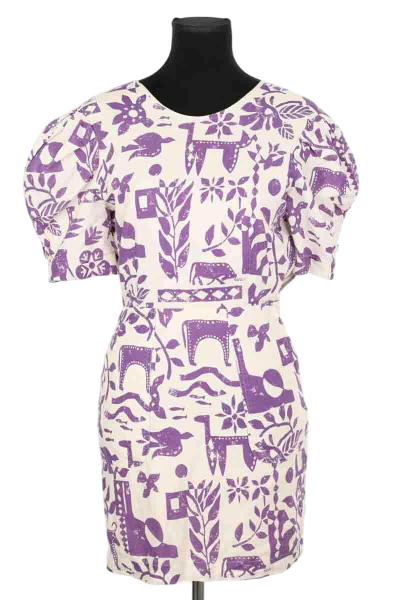 Robe Claudie Pierlot Violet en Lin, taille S - Seconde Main