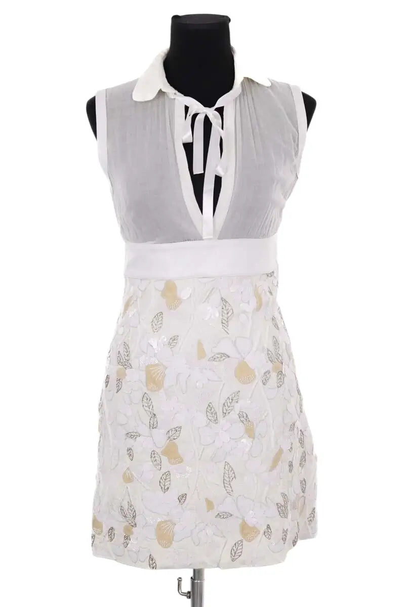 Robe Dolce & Gabbana Blanc en Viscose, taille S - Seconde Main