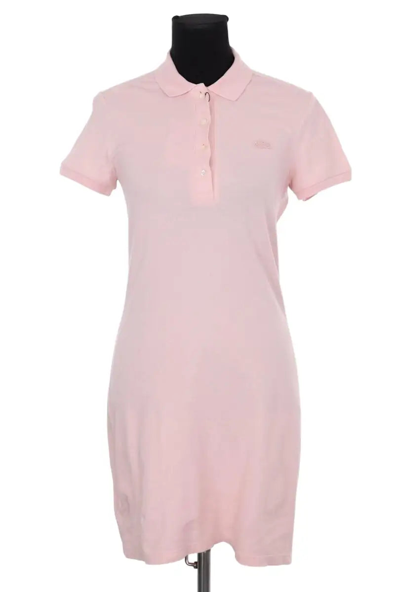 Robe Lacoste Rose en Coton, taille S - Seconde Main