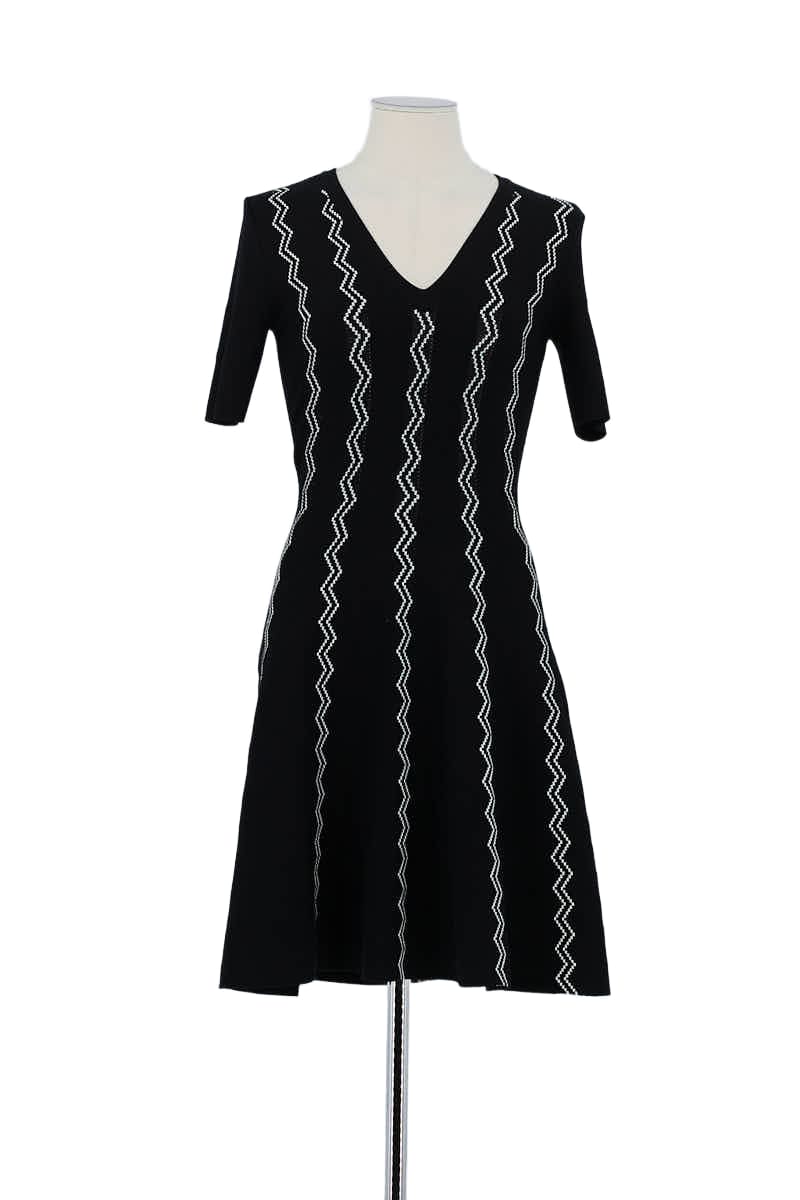 Robe Maje Noir en Viscose, taille S - Seconde Main