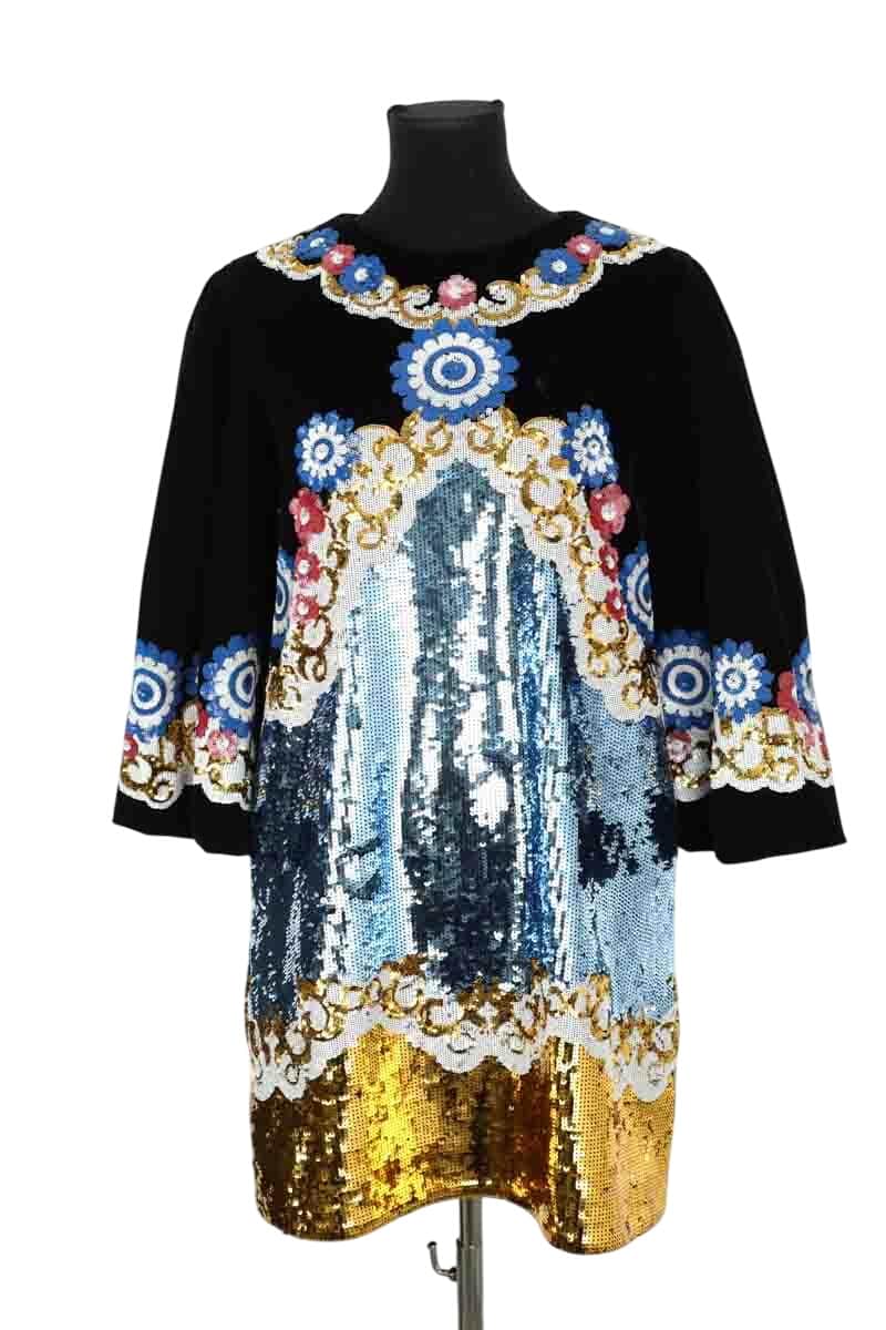 Robe Manoush Taille 40 - Style Trapèze, Multicolore, Motifs Fleurs, état Impeccable