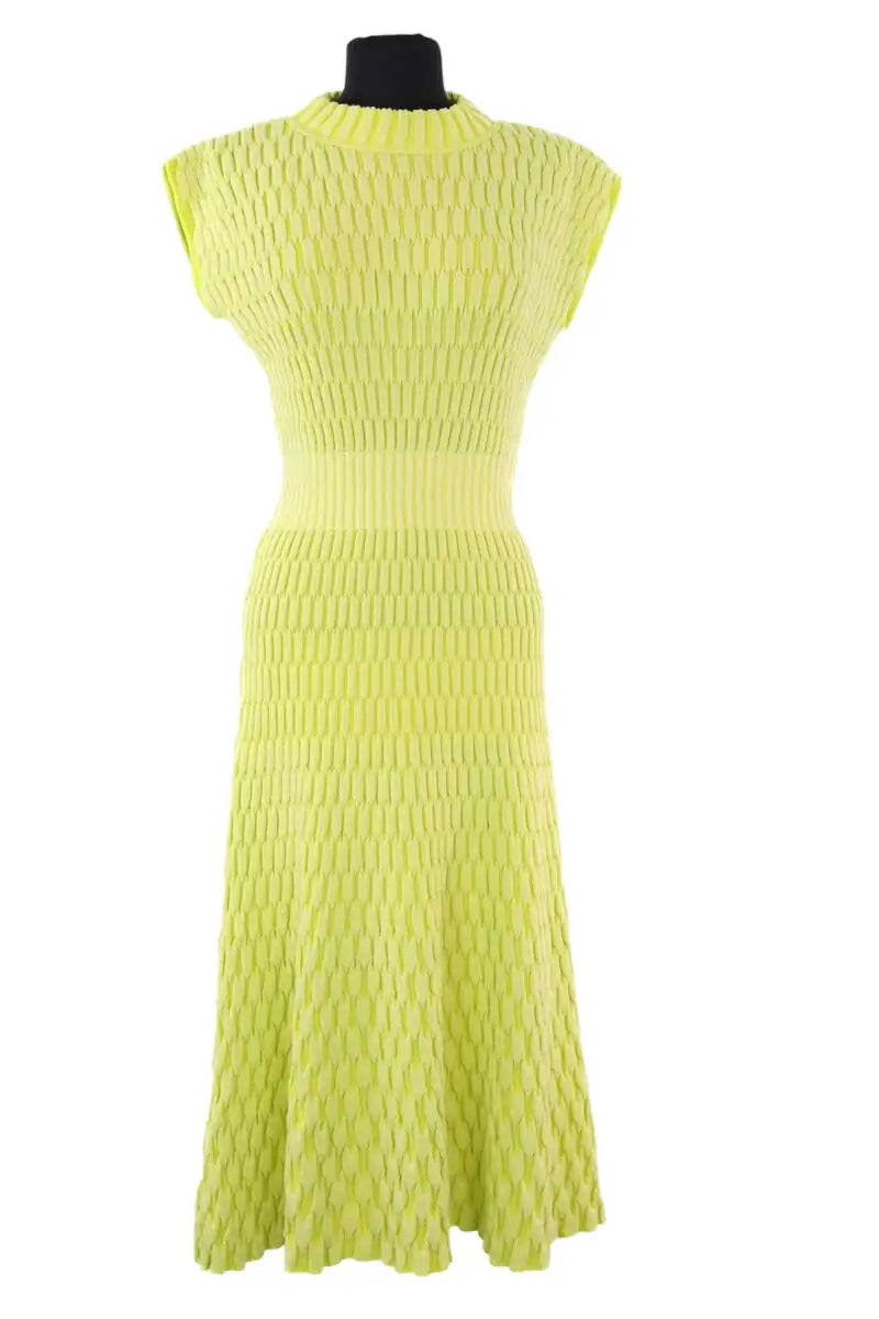 Robe Molli Zellige Jaune en Laine, taille XS - Seconde Main