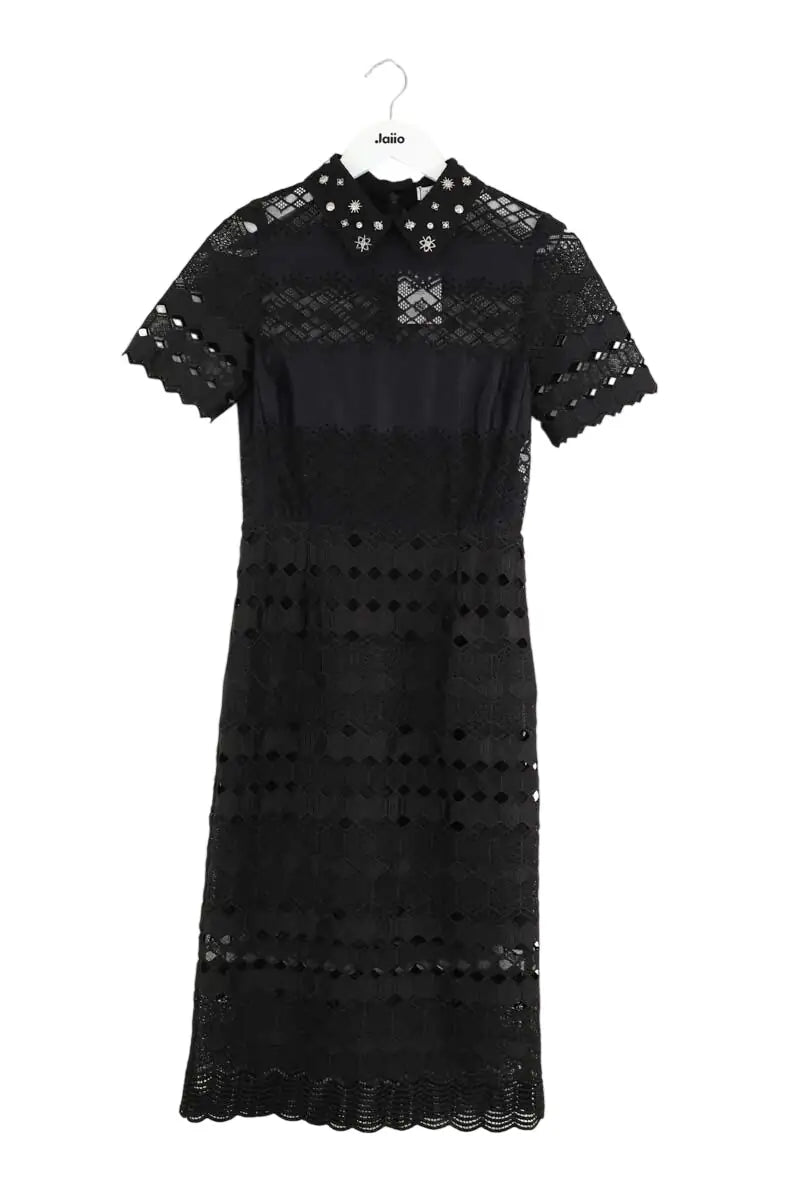 Robe Sandro Noir en Polyester, taille S - Seconde Main