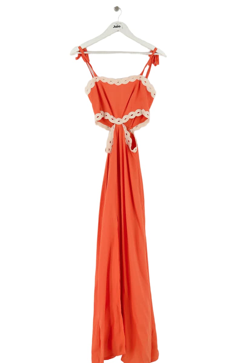 Robe Tresse Orange en Viscose, taille XS - Seconde Main