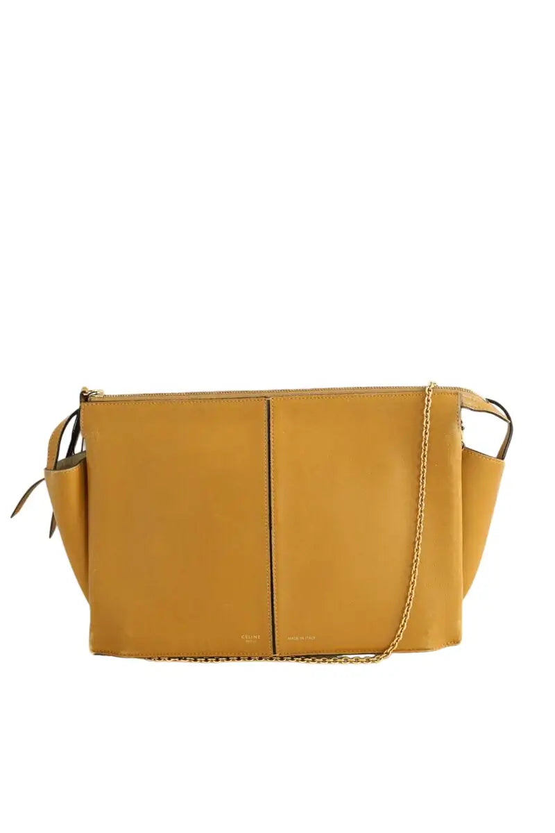 Sac à bandoulière Celine tri-fold Camel en Cuir - Seconde Main