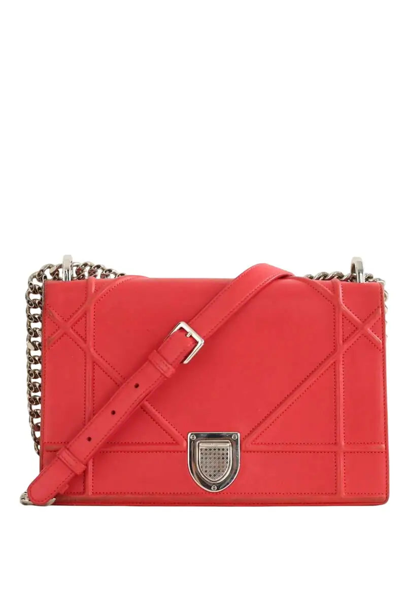 Sac à bandoulière Dior Diorama Rouge en Cuir - Seconde Main