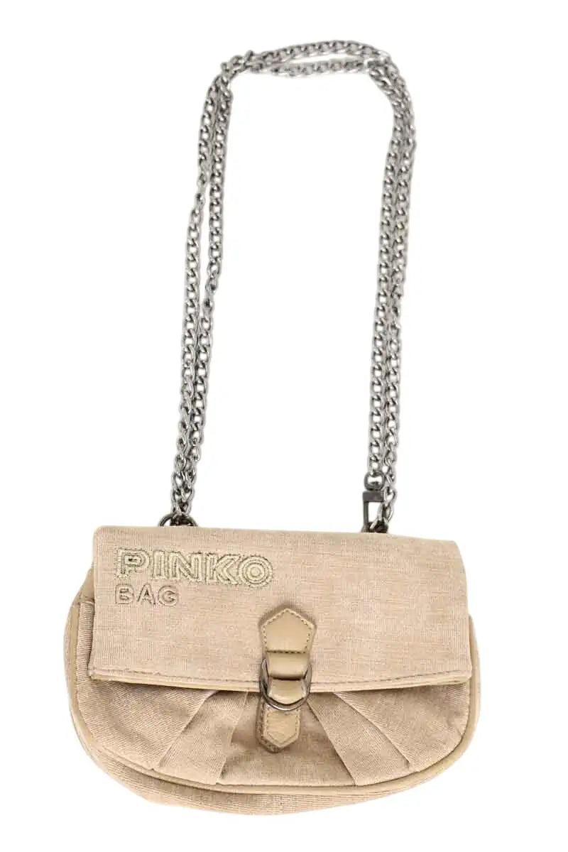 Sac à bandoulière Pinko Beige en Velours - Seconde Main