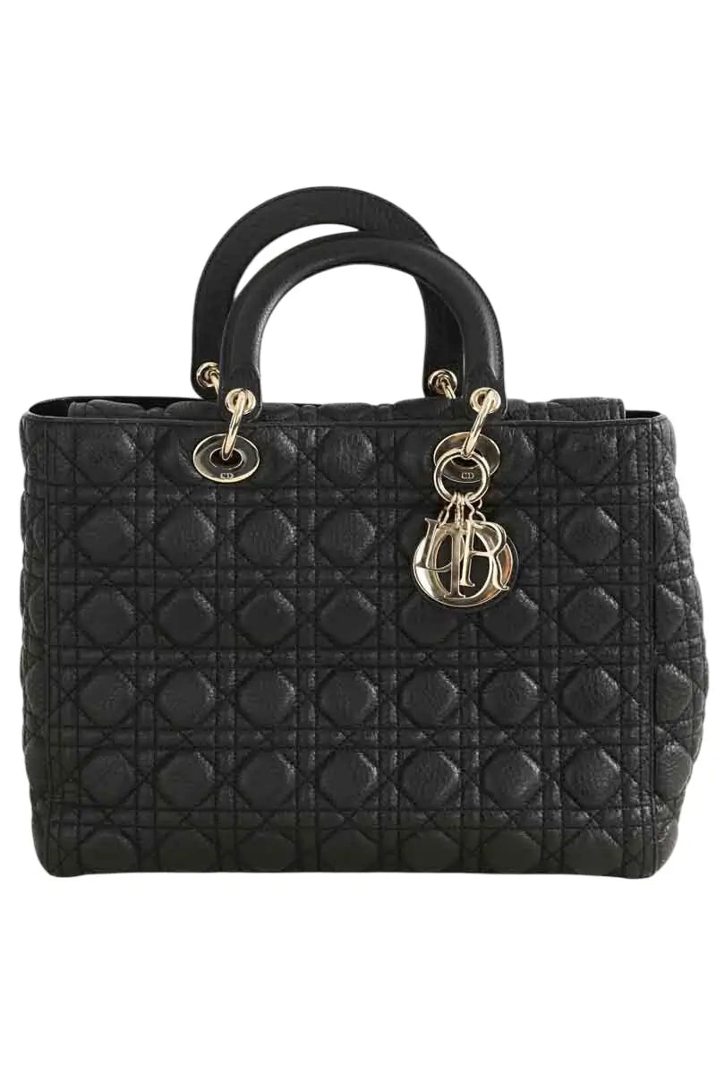 Sac à main Dior Lady Dior Noir en Cuir - Seconde Main