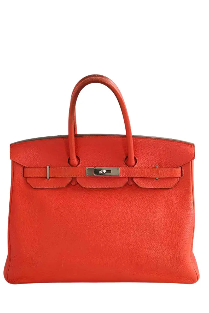 Sac à main Hermès Rouge en Cuir - Seconde Main