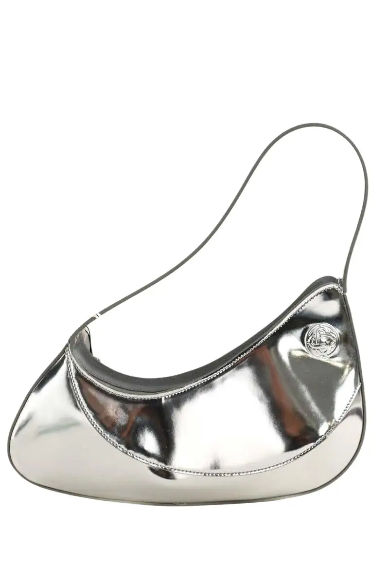 Sac porté épaule Casablanca Raver Argent en Cuir verni - Seconde Main