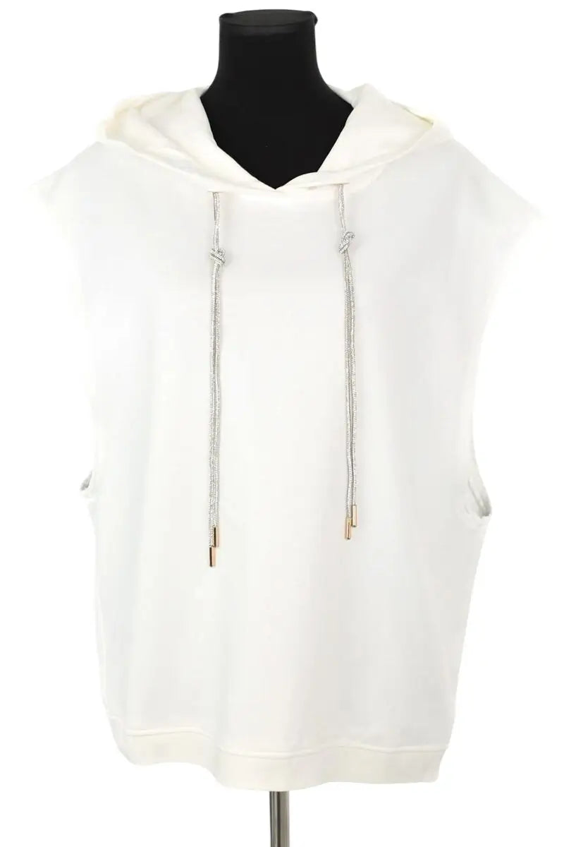 Sweatshirt Pinko Blanc en Coton, taille S - Seconde Main