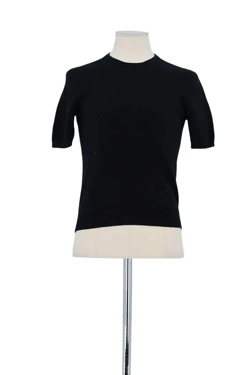 T-shirt Eric Bompard Noir en Cachemire, taille S - Seconde Main