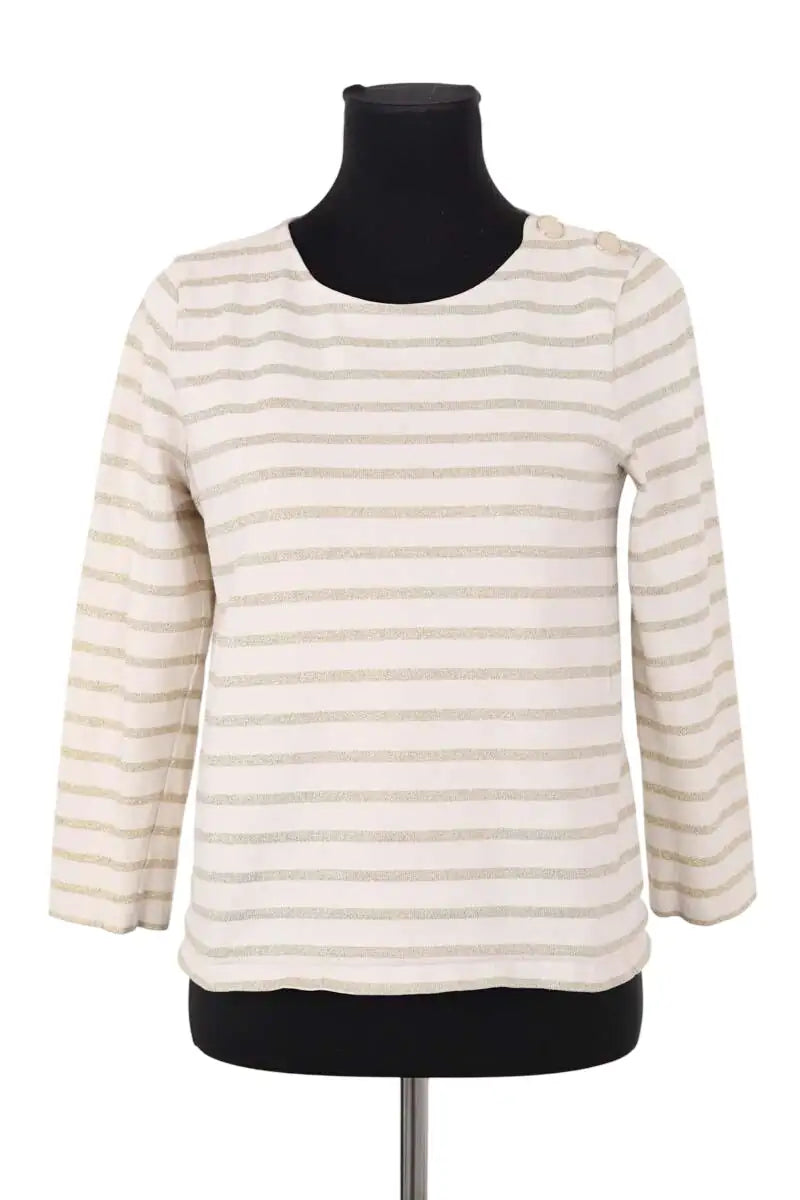 T-shirt Sézane Beige en Coton, taille M - Seconde Main