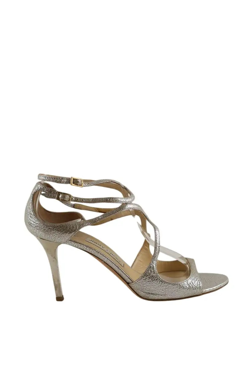 Talons Jimmy Choo Argent en Cuir, taille 40 - Seconde Main