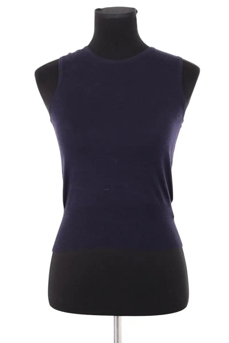 Top sans manche Alaïa Marine en Laine, taille XS - Seconde Main