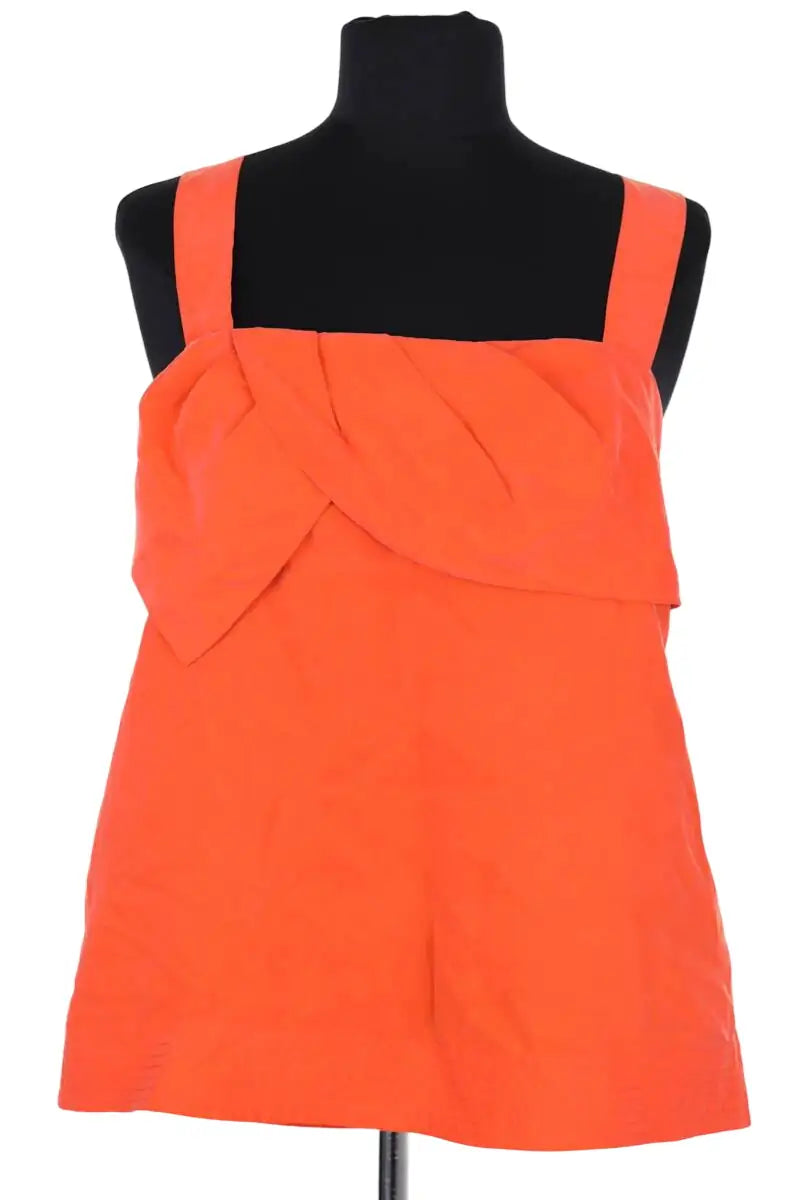 Top sans manche Diane Von Furstenberg Orange en Soie, taille L - Seconde Main