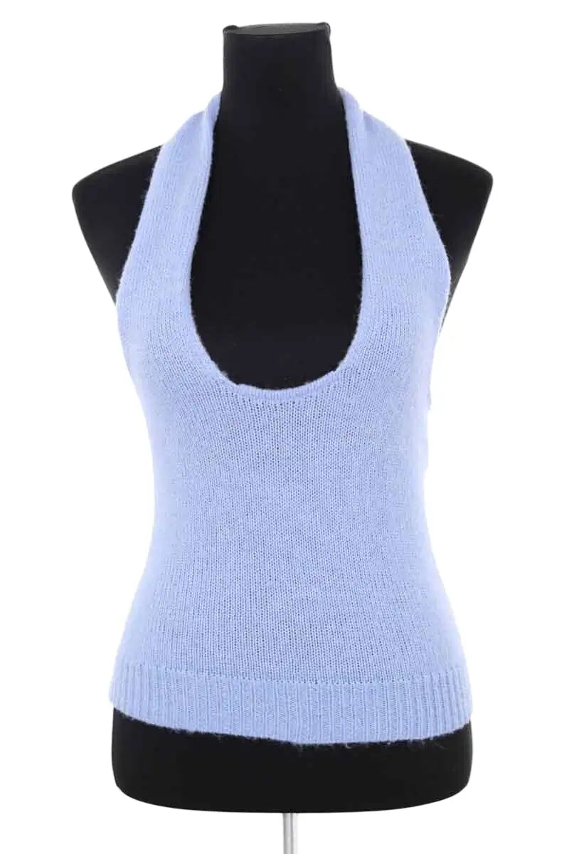 Top sans manche Musier Bleu en Synthétique, taille XS - Seconde Main