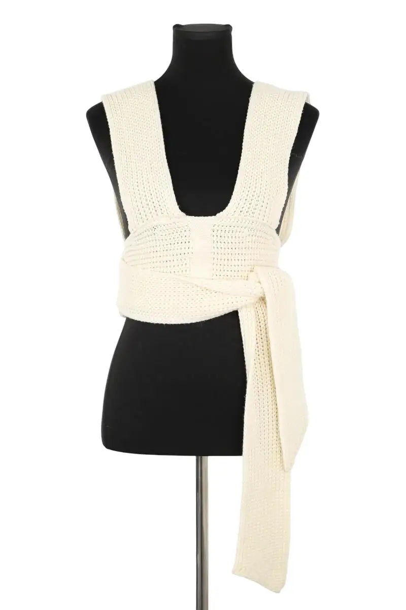 Top sans manche Simonett Blanc en Coton, taille M - Seconde Main