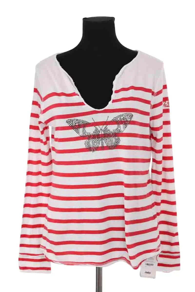 Top Zadig & Voltaire Blanc en Coton, taille M - Seconde Main