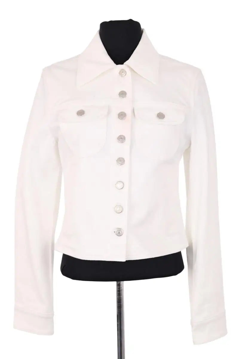 Veste Courrèges Blanc en Coton, taille S - Seconde Main
