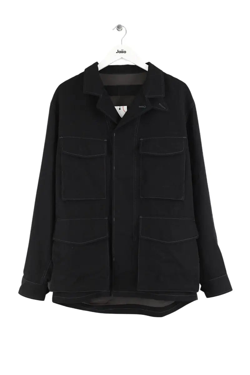 Veste Lemaire Noir en Laine, taille S - Seconde Main
