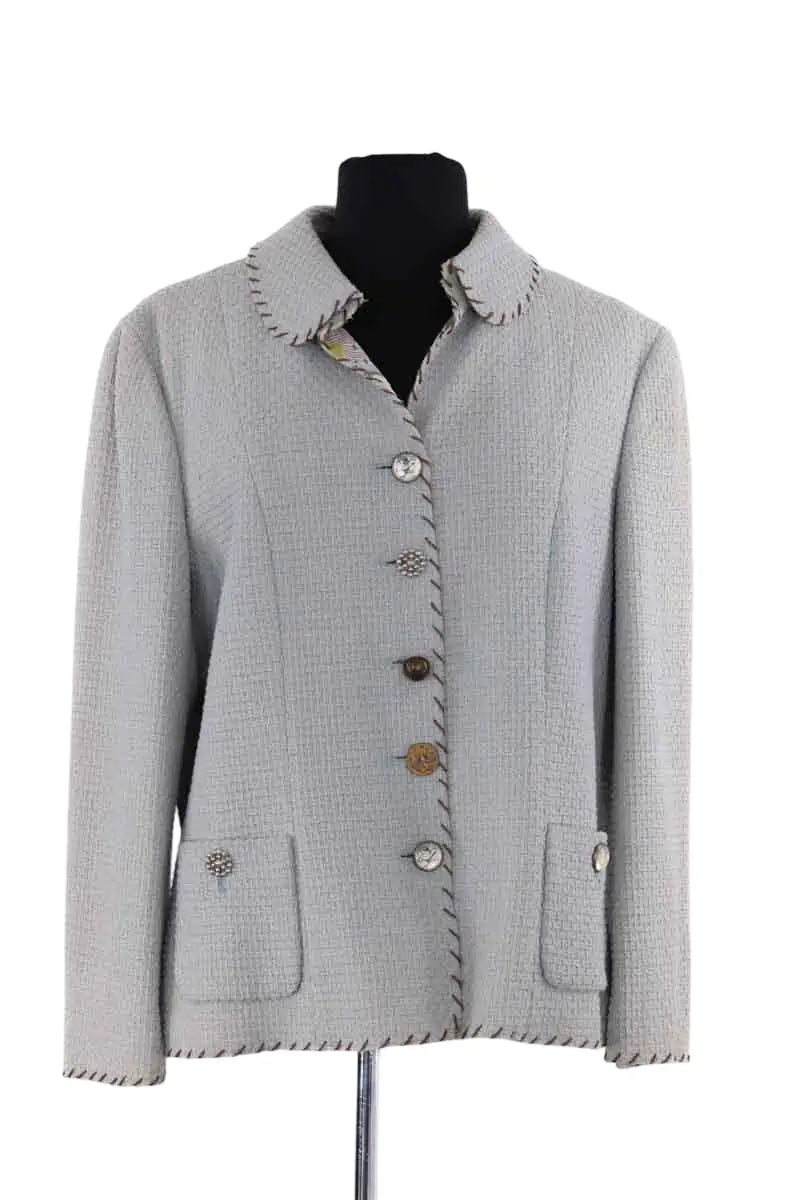 Veste Moschino Bleu en Coton, taille M - Seconde Main