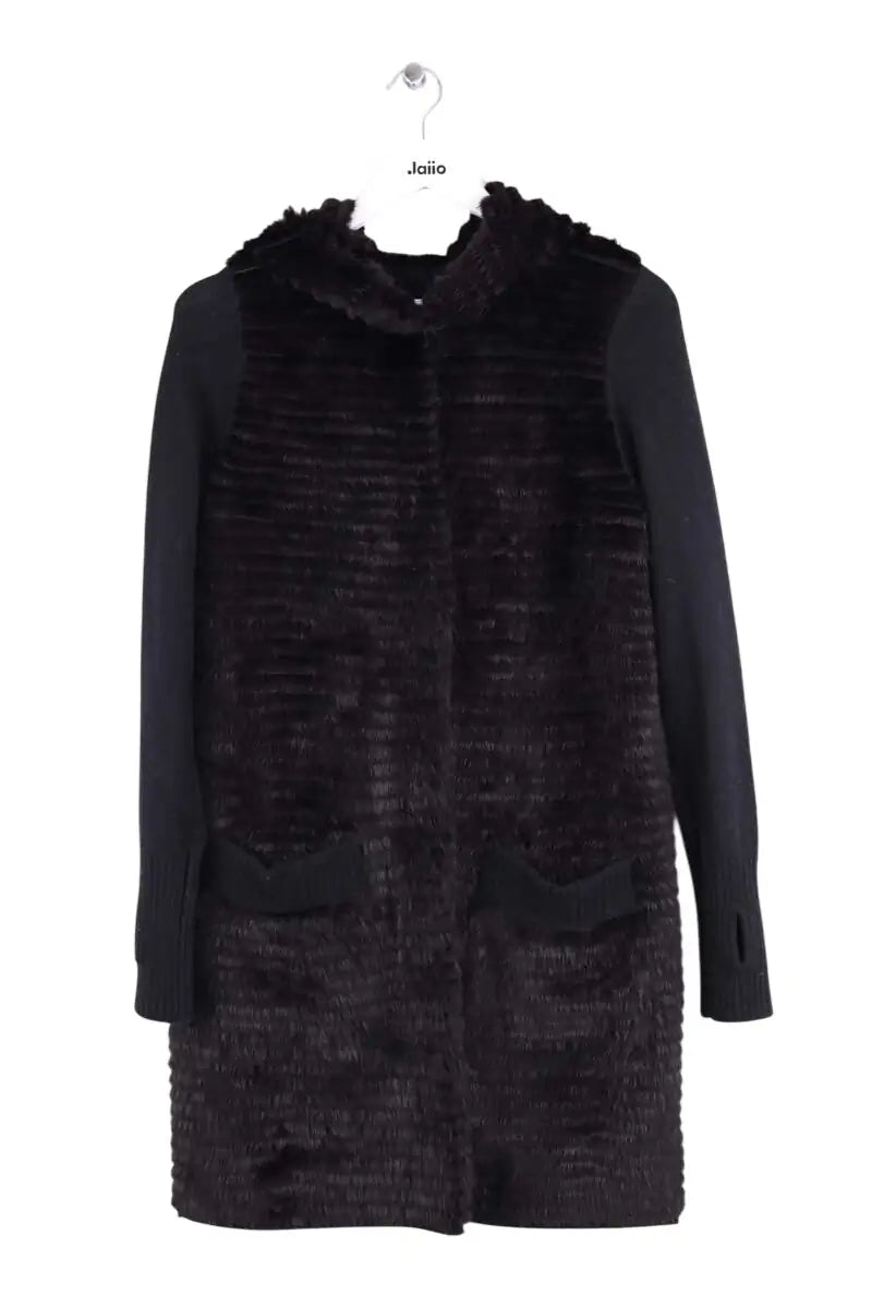 Veste Yves Salomon Noir en Cachemire, taille M - Seconde Main