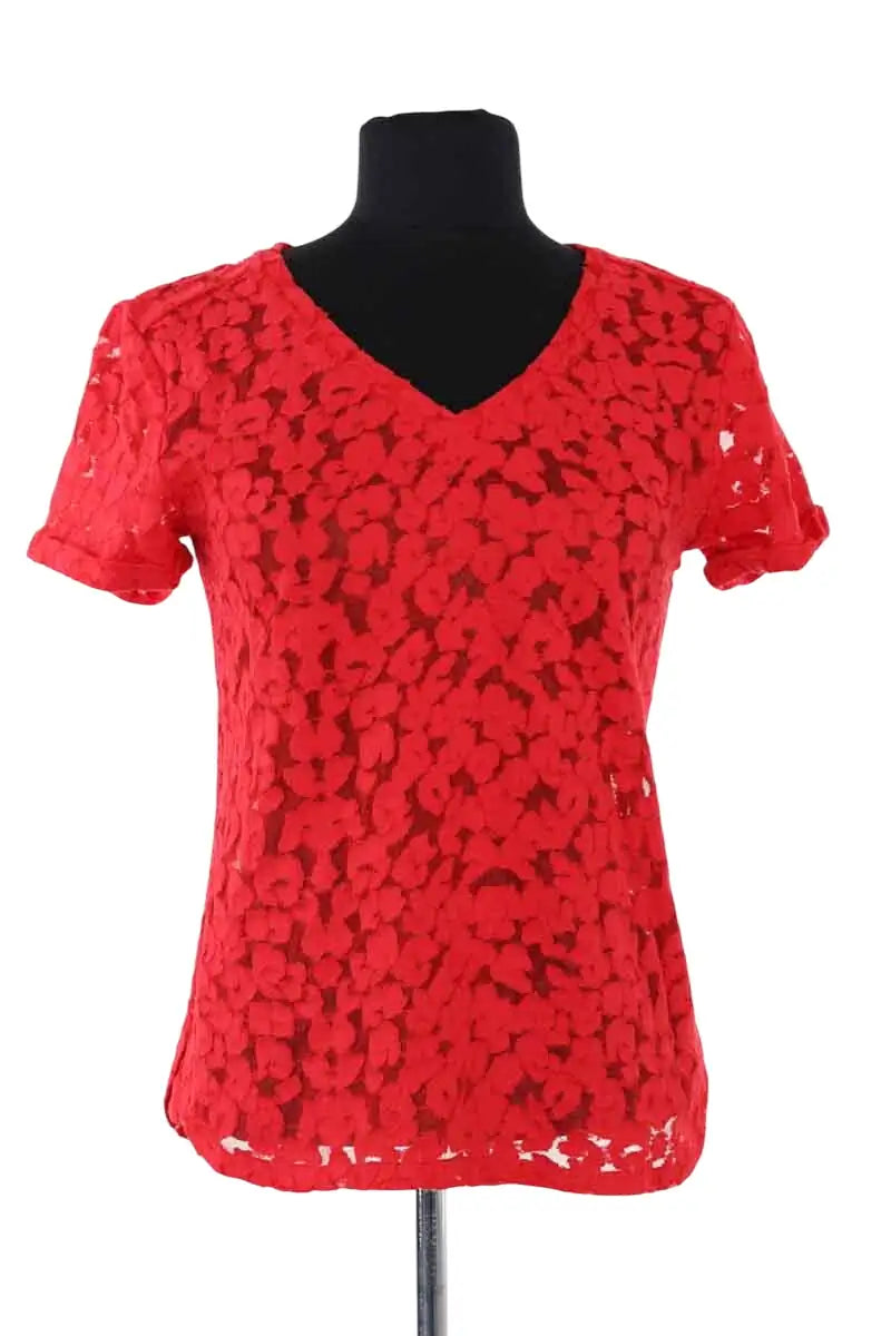 T-shirt Maje Rouge en Coton, taille S - Seconde Main