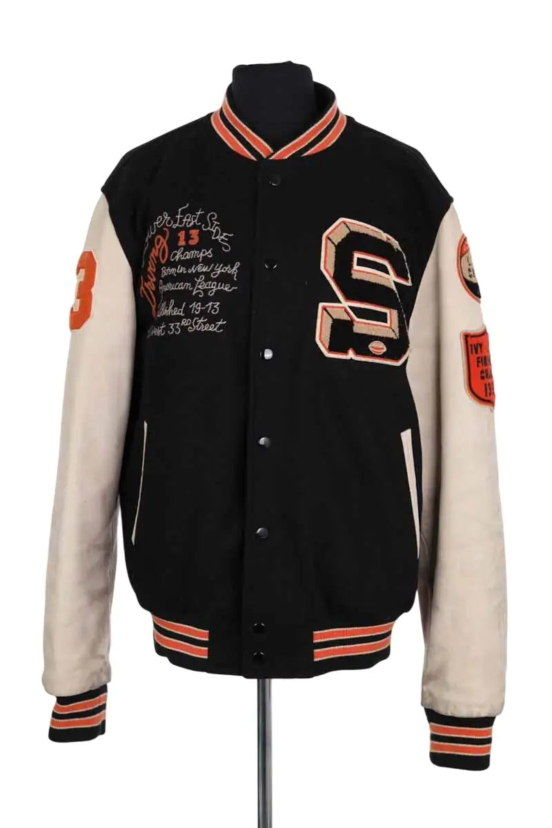 Blouson Schott Noir en Laine, taille L - Seconde Main