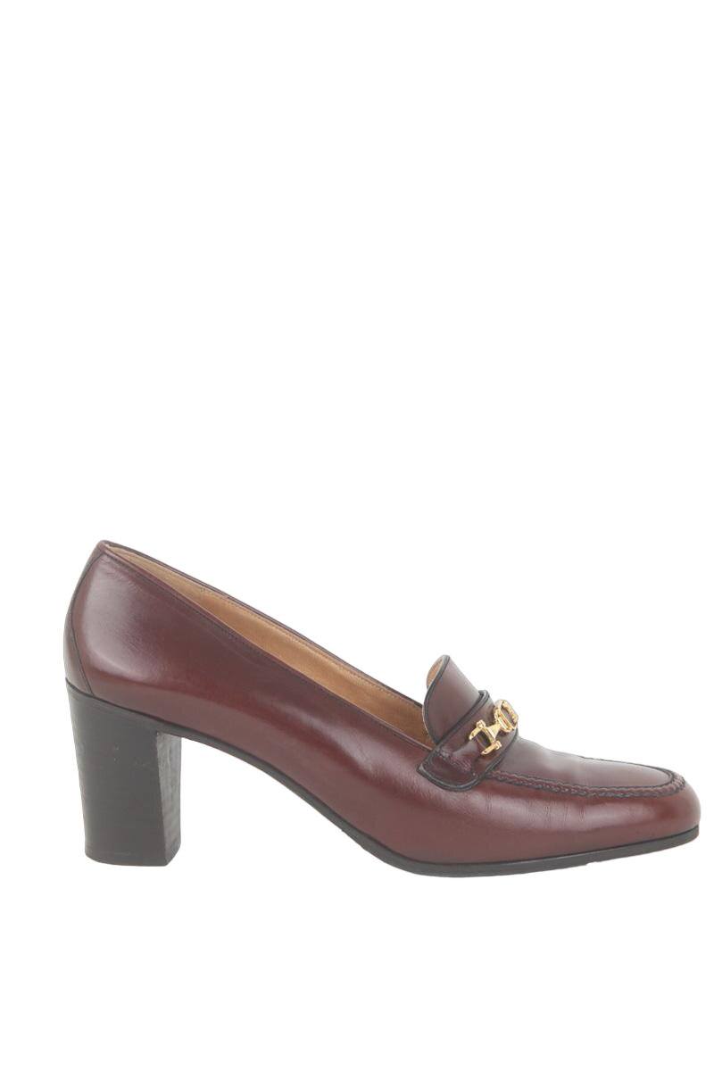 Escarpins Vintage Céline En Cuir Marron - Pointure 38,5 - Occasion