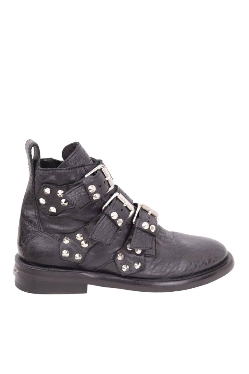 Biker Boots Bottines Noires Zadig Et Voltaire Boots à Boucles