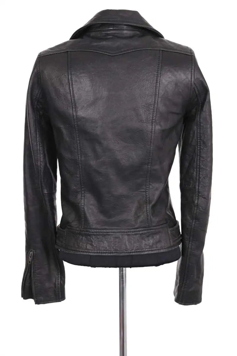 Veste Maje Noir en Cuir