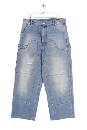 Jean large Moschino Bleu en Coton, taille L - Seconde Main