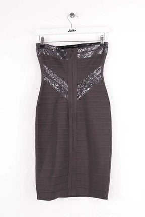 Robe Herve Leger Anthracite en Viscose