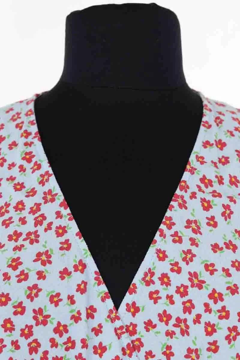 Robe Rouje Bleu en Viscose